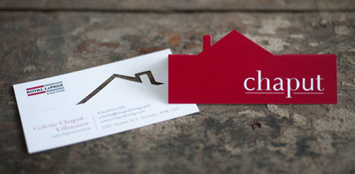 Chaput-Real-Estate Best Business Card Designs - 300 Cool Examples and Ideas