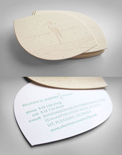 Charleston-Naturally Best Business Card Designs - 300 Cool Examples and Ideas