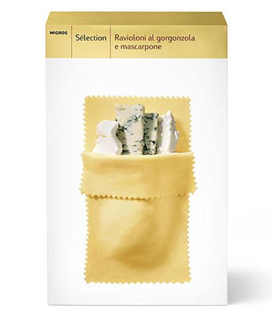 Migros-Ravioli Awesome product packaging designs (44 ideas)