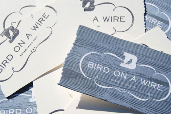 Bird-on-a-wire Best Business Card Designs - 300 Cool Examples and Ideas