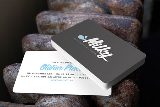 Milky Best Business Card Designs - 300 Cool Examples and Ideas