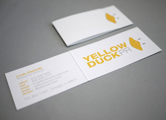Yellow-Duck Best Business Card Designs - 300 Cool Examples and Ideas
