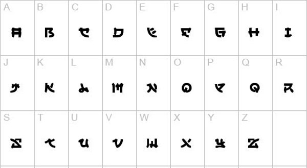 Yama-Moto Chinese, Japanese and Korean Styled Fonts (44 Free Fonts)
