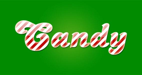 basic-candy-cane-text-effect Photoshop Typography Tutorials (80 Examples)