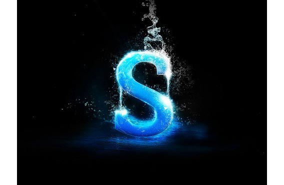 create-awesome-splashing-water Photoshop Typography Tutorials (80 Examples)