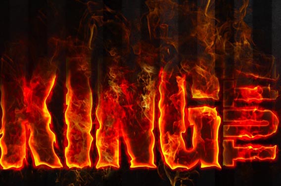 scorching-fire-text Photoshop Typography Tutorials (80 Examples)