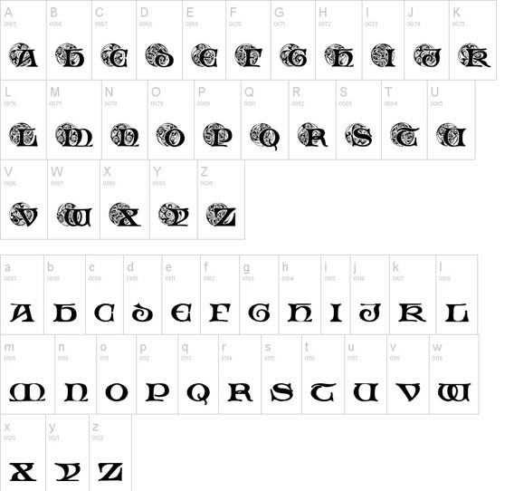 Spiral-Initials Free Celtic Fonts To Download (56 Examples)