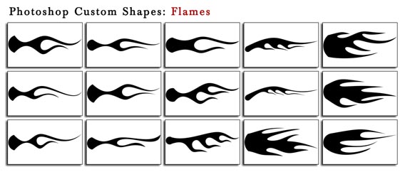 Custom_Flames_by_thesuper All The Photoshop Custom Shapes You'll Need To Download