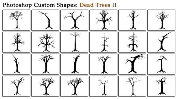 Dead_Trees_II_by_thesuper All The Photoshop Custom Shapes You'll Need To Download