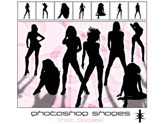 Photoshop_Shapes___Hot_babes_by_mutato_nomine All The Photoshop Custom Shapes You'll Need To Download