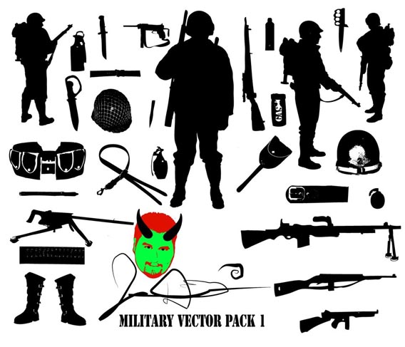 Military_Vector_Pack_1_by_MaxDaMonkey Huge Collection Of 30 Free Vector Silhouettes