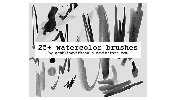 25__Watercolor_Brushes_by_gamblingwithsouls 35 Of The Best Watercolor Brushes for Photoshop