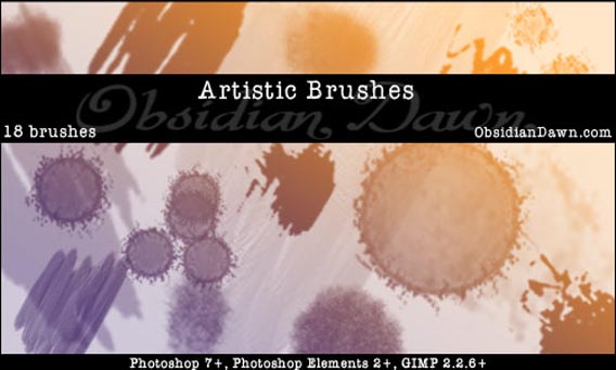 Artistic_Photoshop_Brushes_by_redheadstock 35 Of The Best Watercolor Brushes for Photoshop
