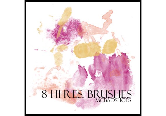 Hi_Res_Brushes_by_mcbadshoes 35 Of The Best Watercolor Brushes for Photoshop