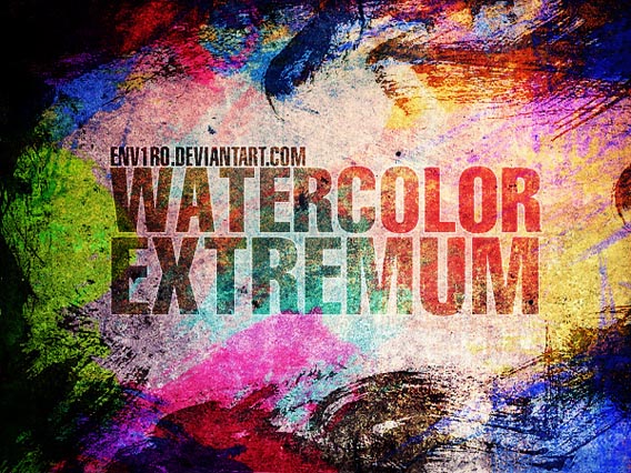 WaterColor_EXTREMUM_by_env1ro 35 Of The Best Watercolor Brushes for Photoshop