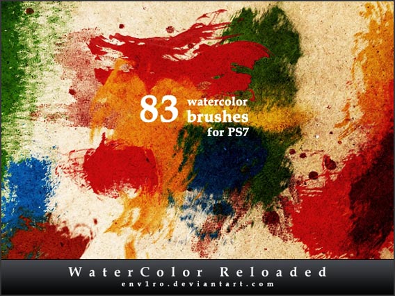 WaterColor_Reloaded_by_env1ro 35 Of The Best Watercolor Brushes for Photoshop