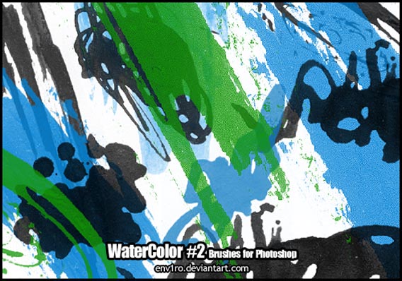 WaterColor__2__Brushes_Pack_by_env1ro 35 Of The Best Watercolor Brushes for Photoshop