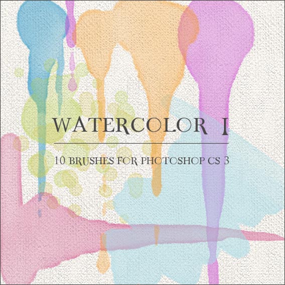 Watercolor_Brushes_I_by_GrayscaleStock 35 Of The Best Watercolor Brushes for Photoshop
