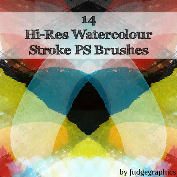 Watercolour_Strokes_Brushes_by_fudgegraphics 35 Of The Best Watercolor Brushes for Photoshop