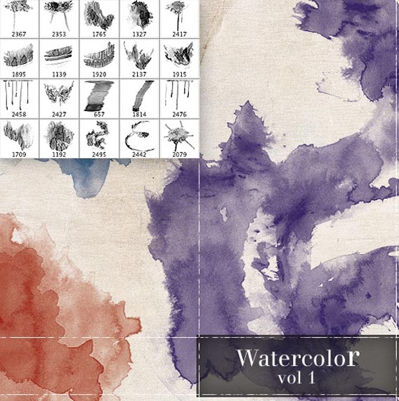 kingwatrbr 35 Of The Best Watercolor Brushes for Photoshop