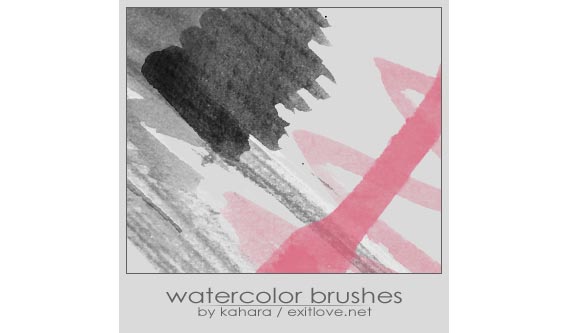 watercolor_brushes_by_kahara 35 Of The Best Watercolor Brushes for Photoshop