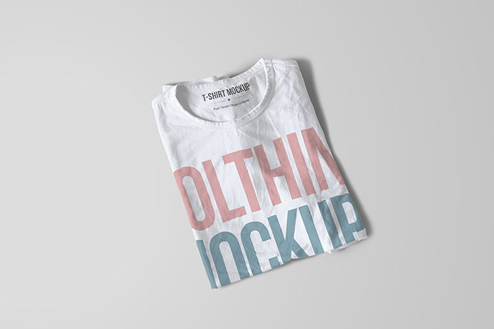 Folded-T-Shirt-Mockup 82 FREE T-Shirt Template Options For Photoshop And Illustrator
