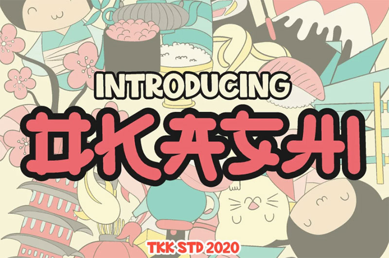 OKASHI-Japanese-Font Chinese, Japanese and Korean Styled Fonts (44 Free Fonts)