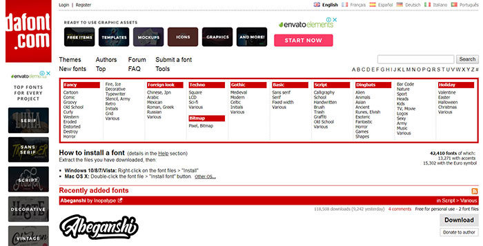 dafont-700x357 Graphic Designer Websites Portfolios and Resources
