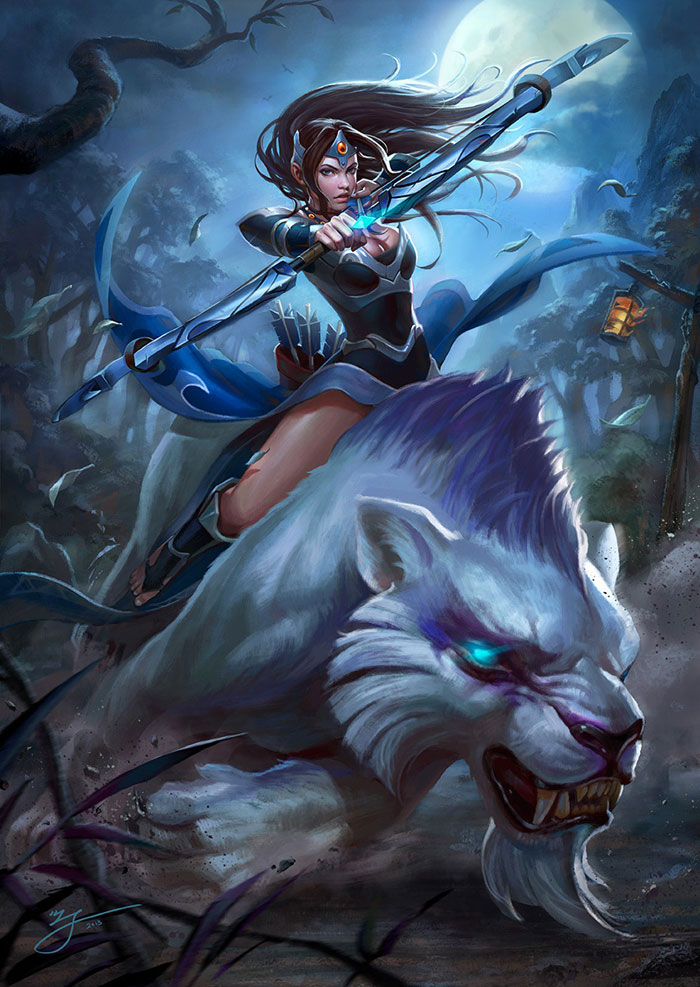 DOTA-2-–-Mirana Everything about Digital Painting, Concept Art, Techniques, Tips, & Tutorials