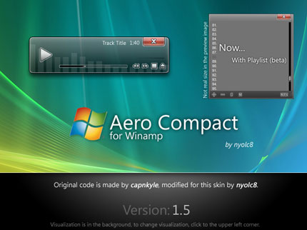 Aero_Compact_1_5_for_Winamp Over 50 of the best Winamp skins
