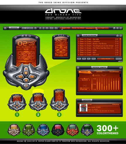 Drone_by_883design Over 50 of the best Winamp skins