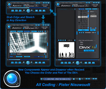 Winamp_Azenis_2_by_Skin_Con Over 50 of the best Winamp skins